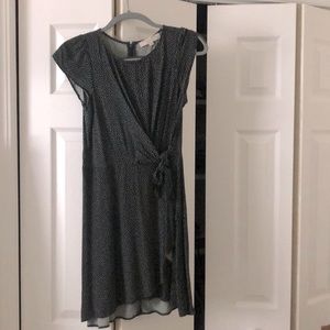 Loft green polka dot dress